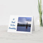 TOAST OP "ONZE VRIENDSCHAP" MET KERST FEESTDAGEN KAART (Voorkant)