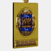 toast op vakantie verguld banner ornament (Rechts)