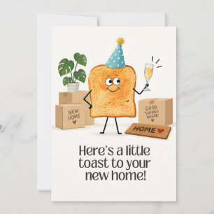 Toast Pun Verhuiskaart - Grappige Huisverwarmingsk Feestdagenkaart