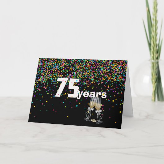 toast ter gelegenheid van 75e verjaardag kaart (Voorkant)
