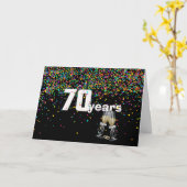 toast ter gelegenheid van de 70ste verjaardag kaart (Gele Bloem)