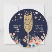Toast The Bride - Champagne Floral Vrijgezellenfee Kaart (Voorkant)