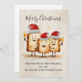 Toast to the Holidays Feestdagenkaart (Voorkant / Achterkant)