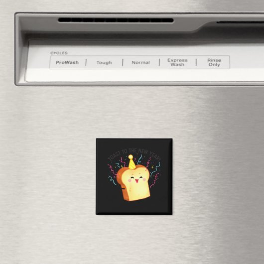 Toast To The New Year Pun Magneet (Insitu (Vaatwasser))