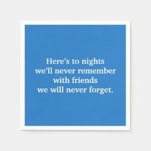 toast van blauwe wijn servet