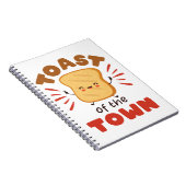 Toast van de stad Kawaii Bread Breakfast Notitieboek (Rechterzijde)