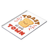 Toast van de stad Kawaii Bread Breakfast Notitieboek (Linkerzijde)