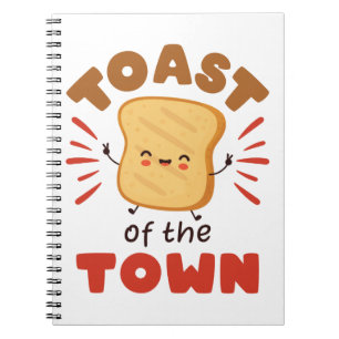 Toast van de stad Kawaii Bread Breakfast Notitieboek