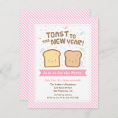 Toast van de toast naar de nieuwjaarspartner van C Kaart (Voorkant / Achterkant)