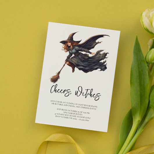 Toast van heksen | Chique Halloween Dames Nacht Kaart