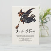 Toast van heksen | Chique Halloween Dames Nacht Kaart (Staand voorkant)