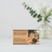 toast van wijnglas | kurktextuur visitekaartje (Staand voorkant)