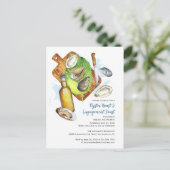 Toast Verloving van gister Roast Couples Uitnodiging Briefkaart (Staand voorkant)