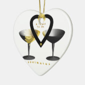 "Toast voor geoulmaten"* Keramisch Ornament (Links)
