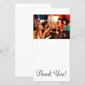 Toast voor vrijgezellenfeest bedankkaart (Voorkant / Achterkant)