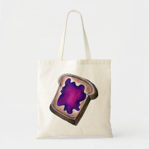 Toast w/Grape Jelly Jam Breakfast Food Tas