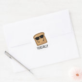 Toastally Grappig Toast Brood Pun Ronde Sticker (Envelop)