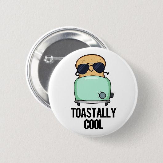Toastastisch Cool Funny Toast Pun Ronde Button 5,7 Cm (Voorkant /achterkant)