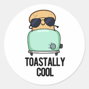 Toastastisch Cool Funny Toast Pun Ronde Sticker