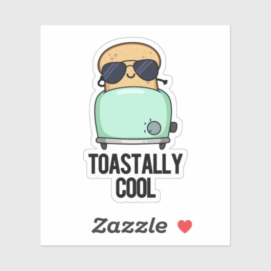 Toastastisch Cool Funny Toast Pun Sticker (Vel)
