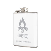 {TOASTED} Bridal Party Toasted Campfire (grijs) Heupfles (Links)