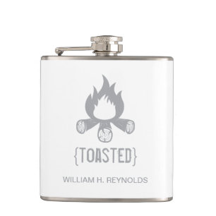 {TOASTED} Bridal Party Toasted Campfire (grijs) Heupfles