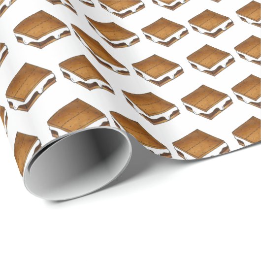 Toasted Marshmallow Camp Campfire S'mores Smores Cadeaupapier (Rol Hoek)