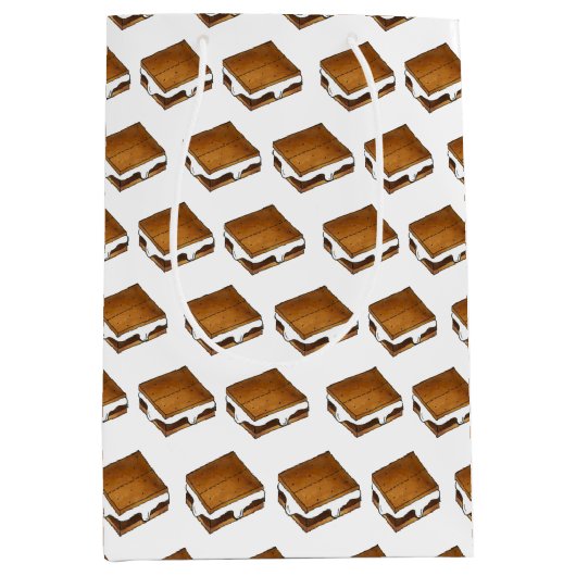 Toasted Marshmallow Camp Campfire S'mores Smores Medium Cadeauzakje (Voorkant)