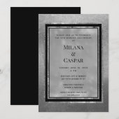 Toasted Silver Shimmer Jubileum Party Kaart (Voorkant / Achterkant)