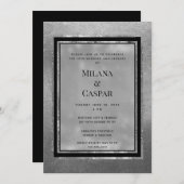 Toasted Silver Shimmer Jubileumfeest Kaart (Voorkant / Achterkant)