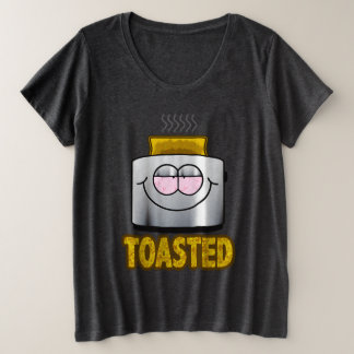 TOASTED Toaster Screwball Graphics Grote Maat T-shirt