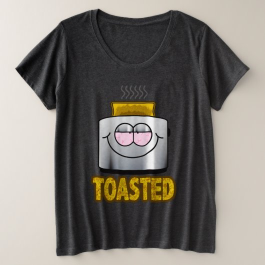 TOASTED Toaster Screwball Graphics Grote Maat T-shirt (Design voorkant)