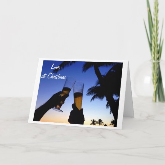 TOASTEN OP ONZE LIEFDE MET KERST FEESTDAGEN KAART (Voorkant)