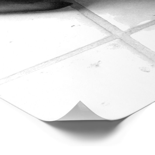  toaster Black — witte keukenkunst — afdrukken Poster (Hoek)