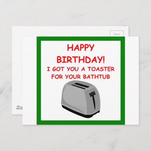 TOASTER BRIEFKAART (Voorkant / Achterkant)