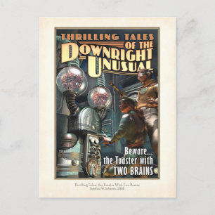 Toaster met TWEE BRAINS-Briefkaart Briefkaart