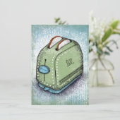 Toaster Wenskaart Kaart (Staand voorkant)