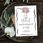 Toasting Doodle Engagement Party Kaart