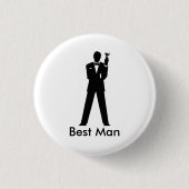 Toasting Gentleman Ronde Button 3,2 Cm (Voorkant)