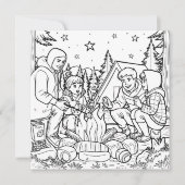 toasting marshmallows | kleurplaat (Voorkant)