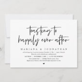 Toasting tot gelukkig ooit, bruiloft brunch kaart (Voorkant)