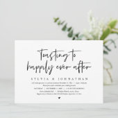 Toasting tot gelukkig ooit, bruiloft brunch kaart (Staand voorkant)