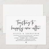 Toasting tot gelukkig ooit, bruiloft brunch kaart (Voorkant / Achterkant)