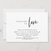 Toasting tot liefde, bruiloft, diner kaart (Voorkant)