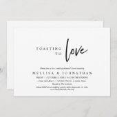 Toasting tot liefde, bruiloft, diner kaart (Voorkant / Achterkant)