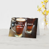 TOASTING TWIN'S VERJAARDAG KAART (Gele Bloem)
