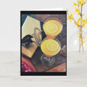 TOASTING ***U** EN VERZENDING VAN CHRISTMAS "CHEER KAART (Gele Bloem)