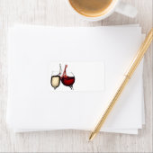 "TOASTING WINE GLASSES" RETOURADRESLABELS ETIKET (Insitu)