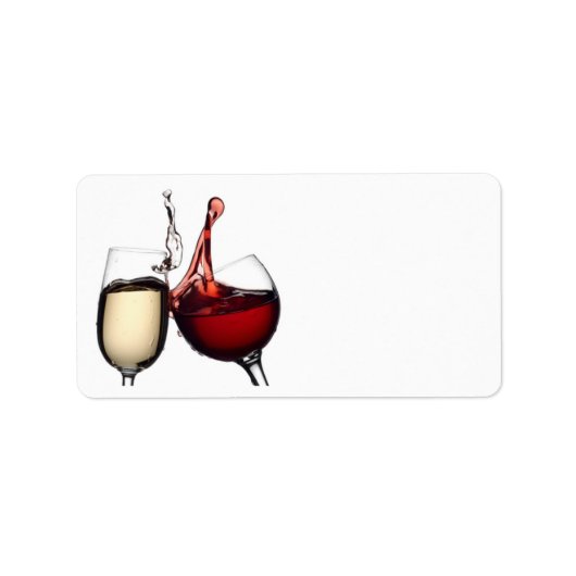 "TOASTING WINE GLASSES" RETOURADRESLABELS ETIKET (Voorkant)