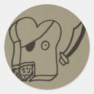 toastpiraat ronde sticker